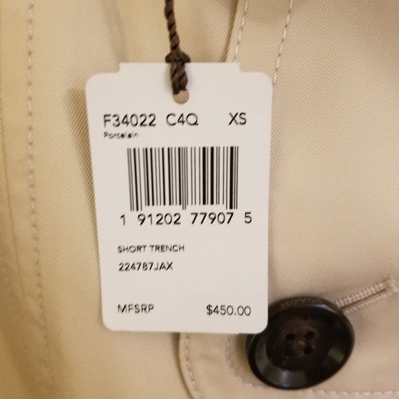NWT Coach Pocelain Double Breast Short Trench Coat - Picture 8 of 8